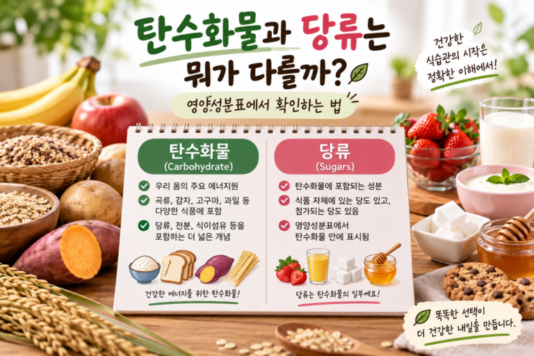 탄수화물과 당류는 뭐가 다를까? 영양성분표에서 확인하는 법 1 ChatGPT Image 2026년 9월 10일 오후 12 45 25